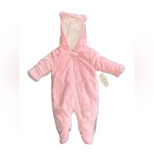 Baby Girl Wonder Nation Fleece Pink Footed Outfit